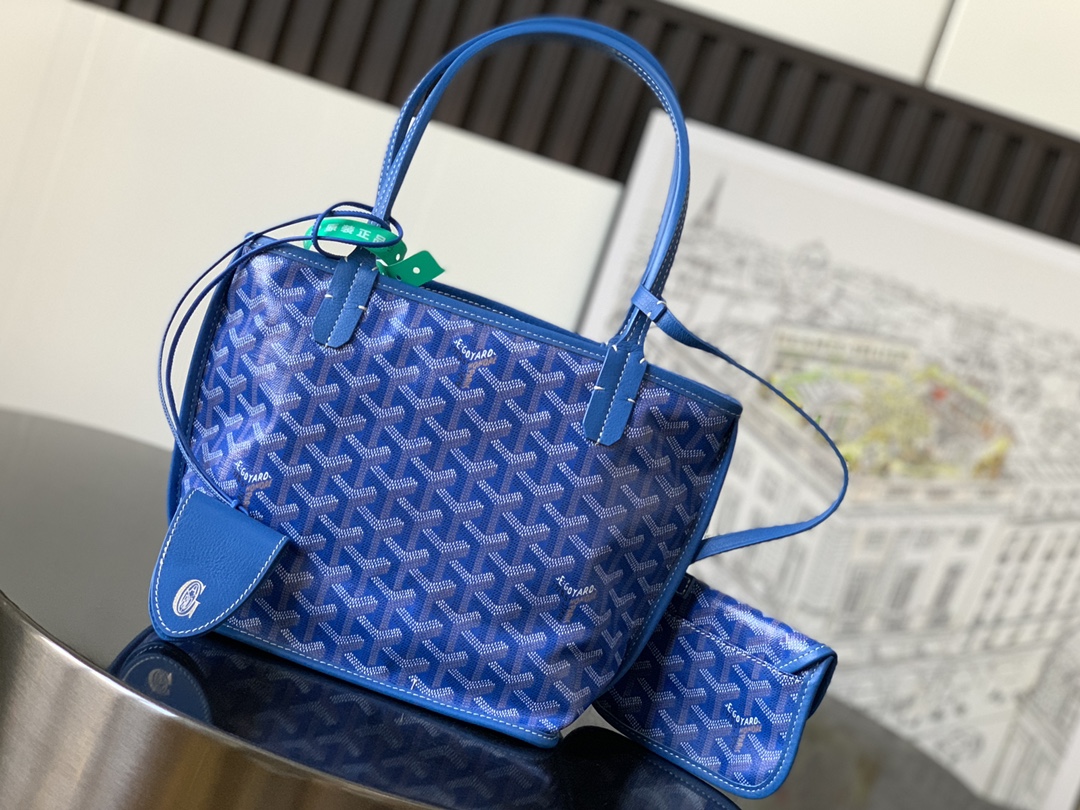 Anjou Mini Reversible Tote Bag In Blue